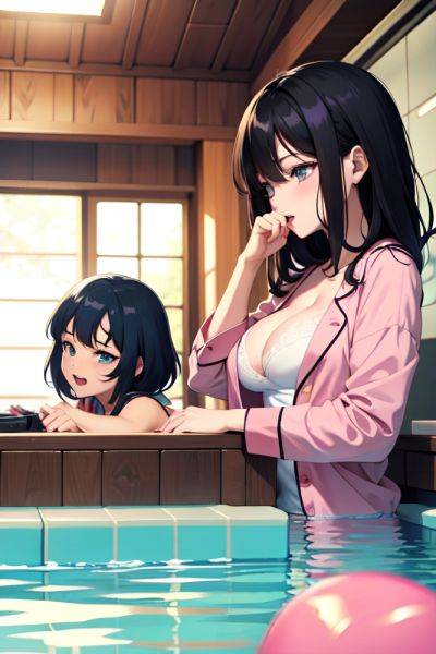 Anime Busty Small Tits 60s Age Ahegao Face Black Hair Messy Hair Style Light Skin Warm Anime Pool Side View Gaming Pajamas 3689073686549813083 - AI Hentai - aihentai.co on pornintellect.com