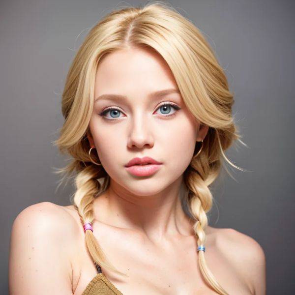 ,white people,woman,twenties,(RAW photo, best quality, masterpiece:1.1), (realistic, photo-realistic:1.2), ultra-detailed, ultra high res, physically-based rendering,braided,blonde hair,hair behind ear,beautiful,pouting - pornmake.ai on pornintellect.com