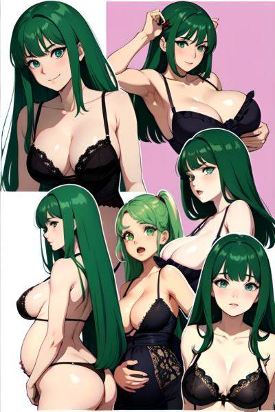 Anime Pregnant Small Tits 80s Age Orgasm Face Green Hair Straight Hair Style Light Skin Black And White Desert Side View On Back Lingerie 3696019935903414695 - AI Hentai - aihentai.co on pornintellect.com