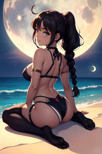 Anime Busty Small Tits 50s Age Happy Face Brunette Braided Hair Style Dark Skin Crisp Anime Moon Back View Straddling Stockings 3696186151139019671 - AI Hentai - aihentai.co on pornintellect.com