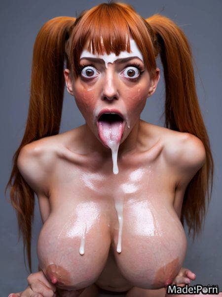 30 bodypaint goblin ginger open mouth push-up bra topless AI porn - made.porn on pornintellect.com