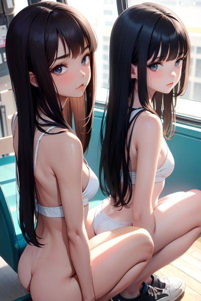 Anime Skinny Small Tits 18 Age Pouting Lips Face Brunette Bangs Hair Style Dark Skin Soft + Warm Bus Back View Squatting Teacher 3696522447234492697 - AI Hentai - aihentai.co on pornintellect.com