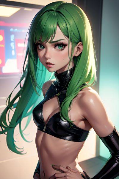 Anime Skinny Small Tits 60s Age Sad Face Green Hair Straight Hair Style Light Skin Cyberpunk Wedding Close Up View Gaming Goth 3696622949316128275 - AI Hentai - aihentai.co on pornintellect.com