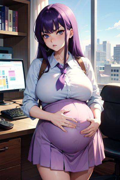 Anime Pregnant Small Tits 70s Age Angry Face Purple Hair Bangs Hair Style Light Skin Watercolor Office Front View Gaming Schoolgirl 3696657738551459578 - AI Hentai - aihentai.co on pornintellect.com