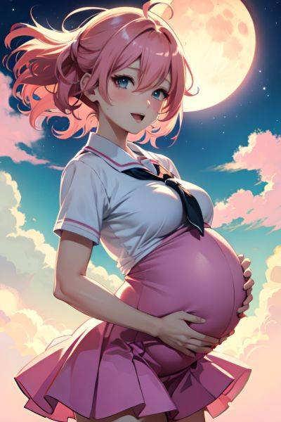 Anime Pregnant Small Tits 30s Age Ahegao Face Pink Hair Messy Hair Style Light Skin Warm Anime Moon Front View T Pose Schoolgirl 3696680931375031232 - AI Hentai - aihentai.co on pornintellect.com