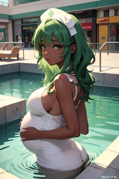 Anime Pregnant Small Tits 60s Age Seductive Face Green Hair Messy Hair Style Dark Skin Vintage Mall Back View Bathing Nurse 3696677065904435081 - AI Hentai - aihentai.co on pornintellect.com