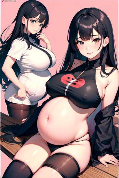 Anime Pregnant Huge Boobs 18 Age Happy Face Black Hair Bangs Hair Style Dark Skin Watercolor Oasis Back View Plank Stockings 3696951512322899926 - AI Hentai - aihentai.co on pornintellect.com