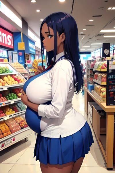 Anime Pregnant Huge Boobs 60s Age Sad Face Blue Hair Slicked Hair Style Dark Skin Soft + Warm Mall Back View Eating Schoolgirl 3697052016705808982 - AI Hentai - aihentai.co on pornintellect.com