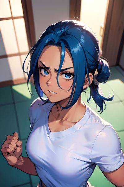 Anime Muscular Small Tits 30s Age Angry Face Blue Hair Slicked Hair Style Dark Skin Dark Fantasy Prison Front View Yoga Nurse 3697202769905226368 - AI Hentai - aihentai.co on pornintellect.com