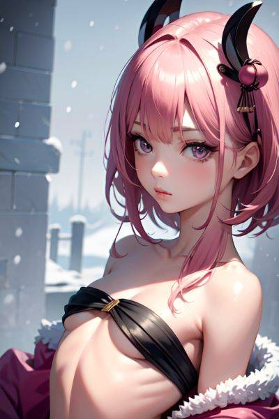 Anime Skinny Small Tits 30s Age Pouting Lips Face Pink Hair Bangs Hair Style Dark Skin Skin Detail (beta) Snow Close Up View Straddling Geisha 3697253019029210018 - AI Hentai - aihentai.co on pornintellect.com