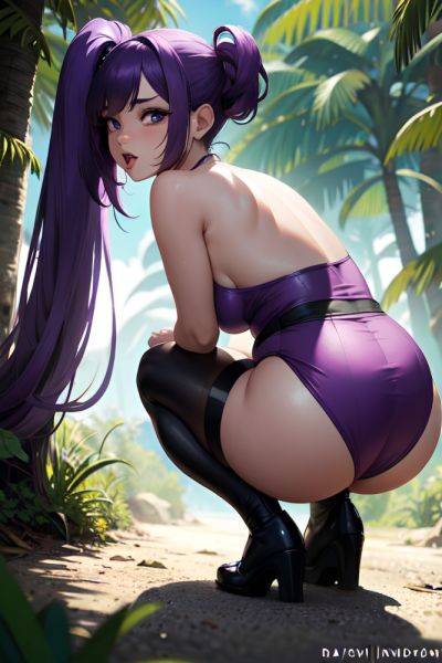 Anime Pregnant Small Tits 30s Age Ahegao Face Purple Hair Straight Hair Style Dark Skin Cyberpunk Jungle Back View Squatting Stockings 3697573856166417642 - AI Hentai - aihentai.co on pornintellect.com