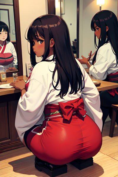 Anime Chubby Huge Boobs 60s Age Sad Face Brunette Messy Hair Style Dark Skin Mirror Selfie Restaurant Back View Squatting Kimono 3697786457049070224 - AI Hentai - aihentai.co on pornintellect.com