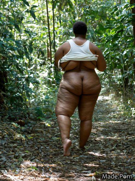 Seductive standing big hips big ass wild afro forest photo AI porn - made.porn on pornintellect.com