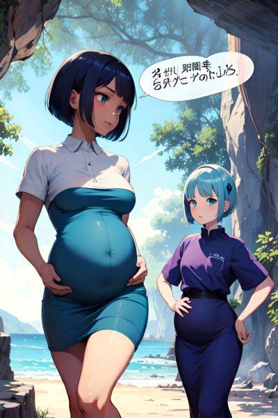 Anime Pregnant Small Tits 30s Age Shocked Face Blue Hair Bobcut Hair Style Dark Skin Comic Cave Front View T Pose Nurse 3697948806821703222 - AI Hentai - aihentai.co on pornintellect.com