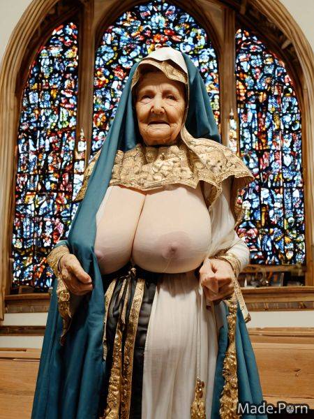 Nun gigantic boobs flashing tits church 80 big hips thick thighs AI porn - made.porn on pornintellect.com