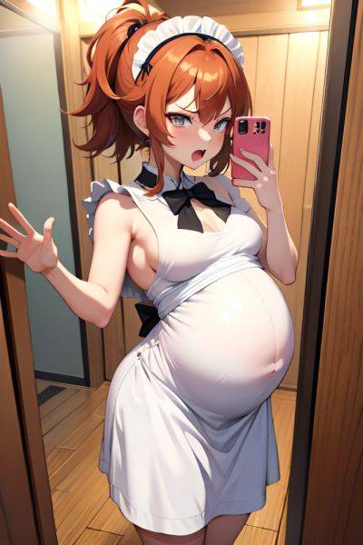 Anime Pregnant Small Tits 20s Age Angry Face Ginger Messy Hair Style Light Skin Mirror Selfie Sauna Side View T Pose Maid 3698385609293743011 - AI Hentai - aihentai.co on pornintellect.com