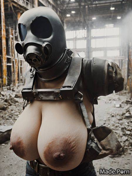 Industry factory hairy 60 thick thighs big hips medium shot gas mask AI porn - made.porn on pornintellect.com