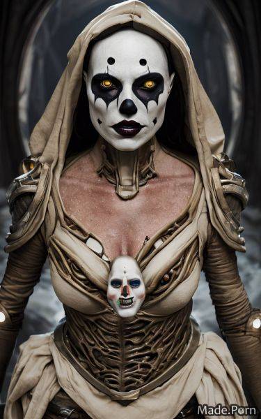 Woman catacombs post-apocalyptic face mask fisheye goth harlequin AI porn - made.porn on pornintellect.com