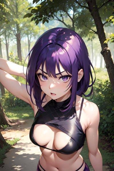 Anime Skinny Small Tits 40s Age Angry Face Purple Hair Straight Hair Style Light Skin Vintage Forest Front View Yoga Fishnet 3698455181842595342 - AI Hentai - aihentai.co on pornintellect.com