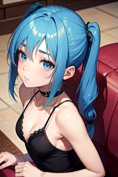 Anime Skinny Small Tits 20s Age Sad Face Blue Hair Pigtails Hair Style Light Skin Crisp Anime Couch Close Up View Massage Goth 3698578876901680208 - AI Hentai - aihentai.co on pornintellect.com