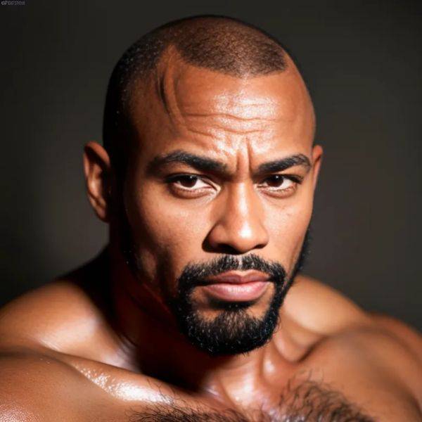Black people, ,manly man,thirties,(RAW photo, best quality, masterpiece:1.1), (realistic, photo-realistic:1.2), ultra-detailed, ultra high res, physically-based rendering,short hair,bald,(adult:1.5) - pornmake.ai on pornintellect.com