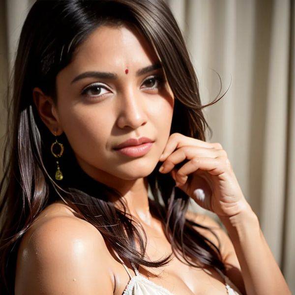 , Indian, brown skin, facial mark,woman,twenties,(RAW photo, best quality, masterpiece:1.1), (realistic, photo-realistic:1.2), ultra-detailed, ultra high res, physically-based rendering,(adult:1.5) - pornmake.ai - India on pornintellect.com