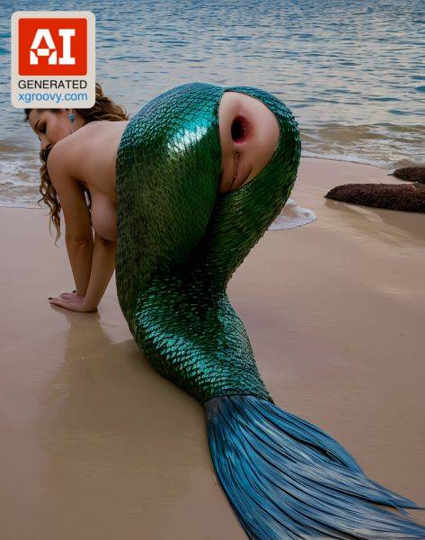 Mermaid life's a blast, but my pussy's treasures are where it's at. Dive in, matey, no need for a map, just follow my glowing crack! - xgroovy.com on pornintellect.com