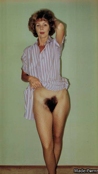 Woman 40 looking at viewer standing 70s hairy full shot vintage AI porn - made.porn on pornintellect.com