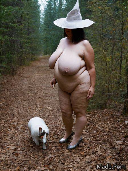 Hat made thick thighs woman forest partially nude big hips AI porn - made.porn on pornintellect.com