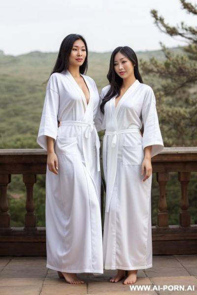 Woman wearing white clan robes - ai-porn.ai on pornintellect.com