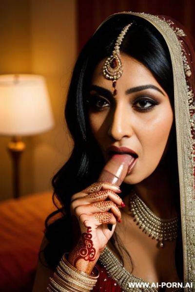 Indian bride blowjob - ai-porn.ai - India on pornintellect.com