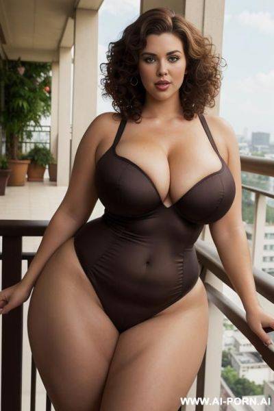 Voluptuous, tall, massive breasts, massive ass, thick, curves - ai-porn.ai on pornintellect.com