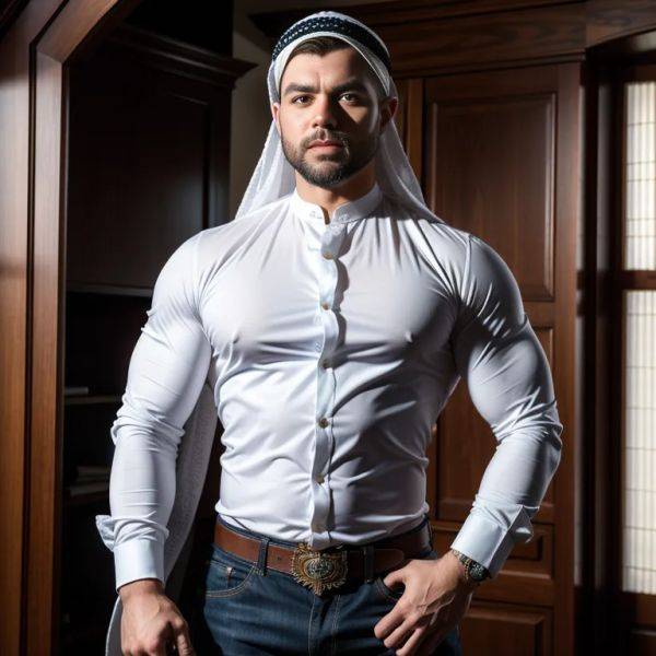 ,white people,manly man,twenties,(RAW photo, best quality, masterpiece:1.1), (realistic, photo-realistic:1.2), ultra-detailed, ultra high res, physically-based rendering,beautiful,huge breasts,perfect body,hijab,long - pornmake.ai on pornintellect.com