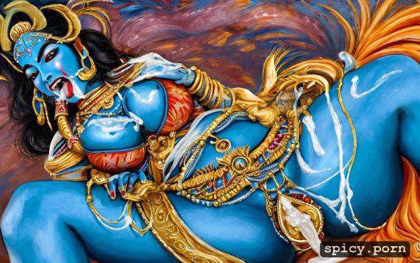 Cum on tongue, beautiful hindu goddes devi kali and godess, blue skin - spicy.porn on pornintellect.com