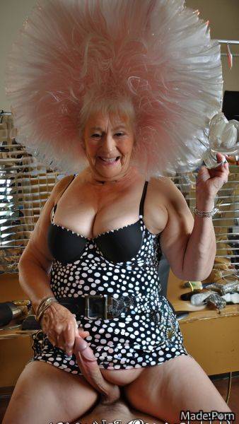 Caucasian multicolored hair bukkake pink sitting happy harlequin AI porn - made.porn on pornintellect.com