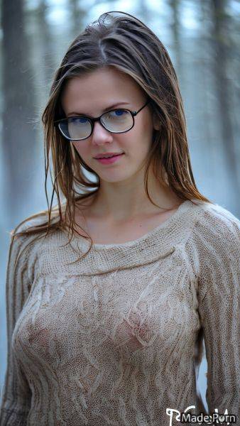 Open shirt fairer skin woman ukrainian brunette after sex hair long hair AI porn - made.porn - Ukraine on pornintellect.com