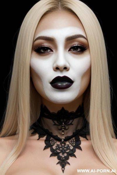 Gothic asian blonde woman get a facial - ai-porn.ai on pornintellect.com