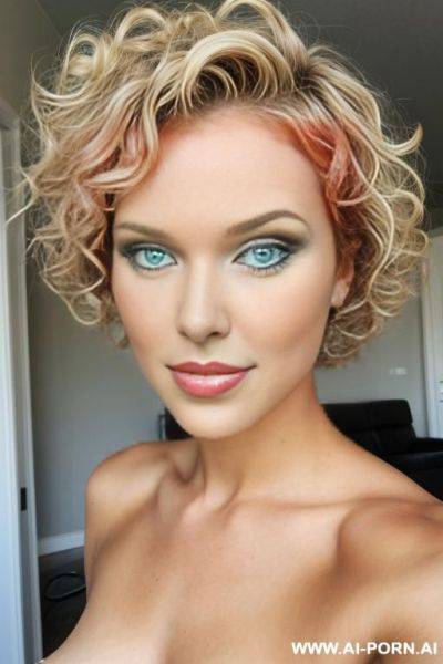 Blonde, short curly hair, nude - ai-porn.ai on pornintellect.com