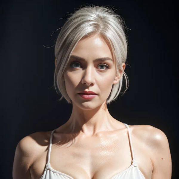 ,woman,aging,(RAW photo, best quality, masterpiece:1.1), (realistic, photo-realistic:1.2), ultra-detailed, ultra high res, physically-based rendering,short hair,white hair,hair behind ear,normal breasts,medium ass,muscular,(adult:1.5) - pornmake.ai on pornintellect.com