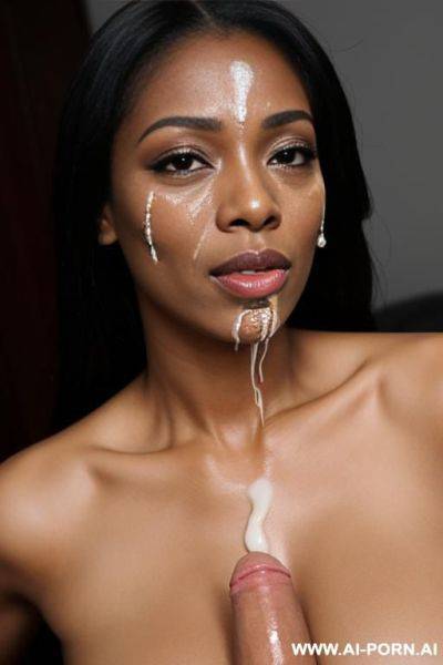 Black women crying with cum on her face - ai-porn.ai on pornintellect.com