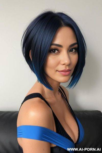 Milf with short hair , gystyle, blue string - ai-porn.ai on pornintellect.com