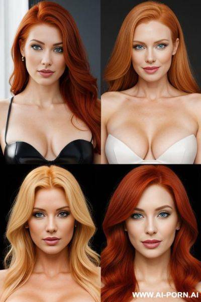 A blond woman and a redhead woman - ai-porn.ai on pornintellect.com