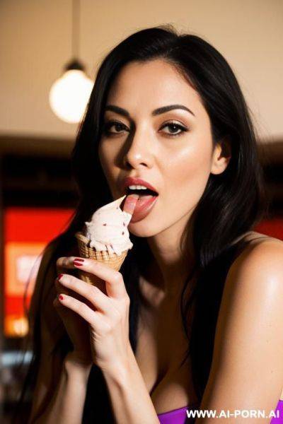 Licking an ice cream cone - ai-porn.ai on pornintellect.com