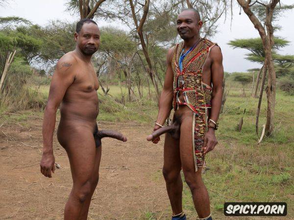 In african traditionnal clothes, in a tribal village, a old 60 years old black congolese with very massive huge dick - spicy.porn - Congo on pornintellect.com