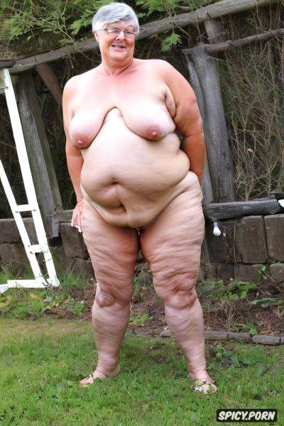 An old fat granny standing naked with obese belly, venus mound - spicy.porn on pornintellect.com