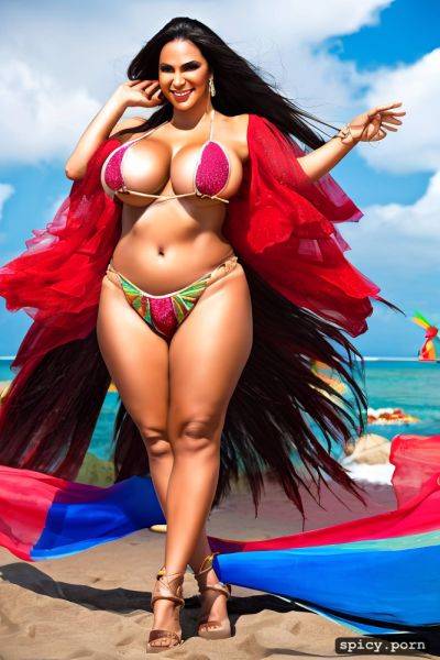 Color portrait, huge natural boobs, 34 yo beautiful white caribbean carnival dancer - spicy.porn on pornintellect.com