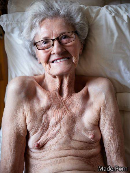 White hair laughing short bedroom nude lying short hair AI porn - made.porn on pornintellect.com