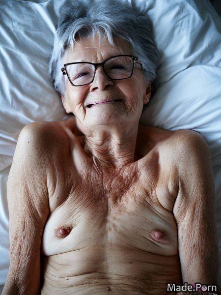 90 bedroom short hair nude short lying white hair AI porn - made.porn on pornintellect.com