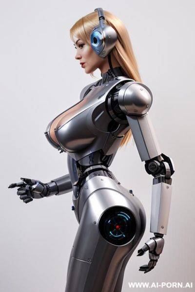 Fully robotic body, side view - ai-porn.ai on pornintellect.com