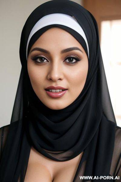 1 hijabi cumshot sexy seductive face - ai-porn.ai on pornintellect.com